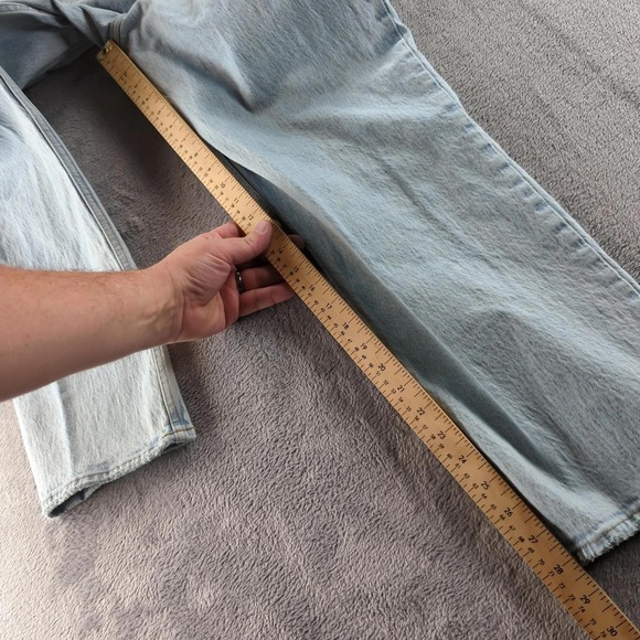 Abercrombie Jeans Womens 29 Light Wash 90s Straight High Rise Curve Love Y2K - Picture 8 of 10